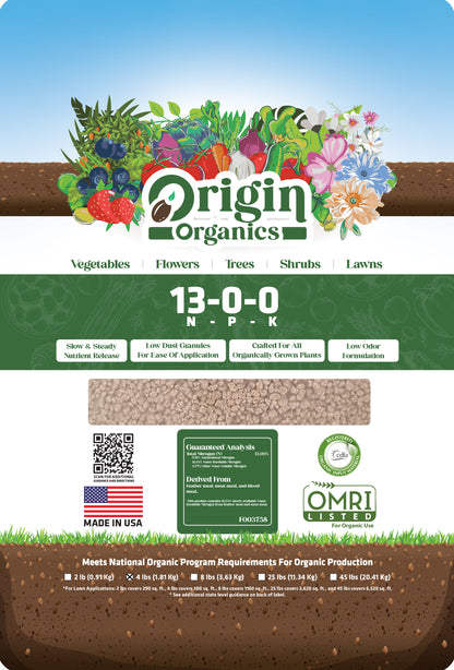 13-0-0 Organic Steady Release Nitrogen Fertilizer