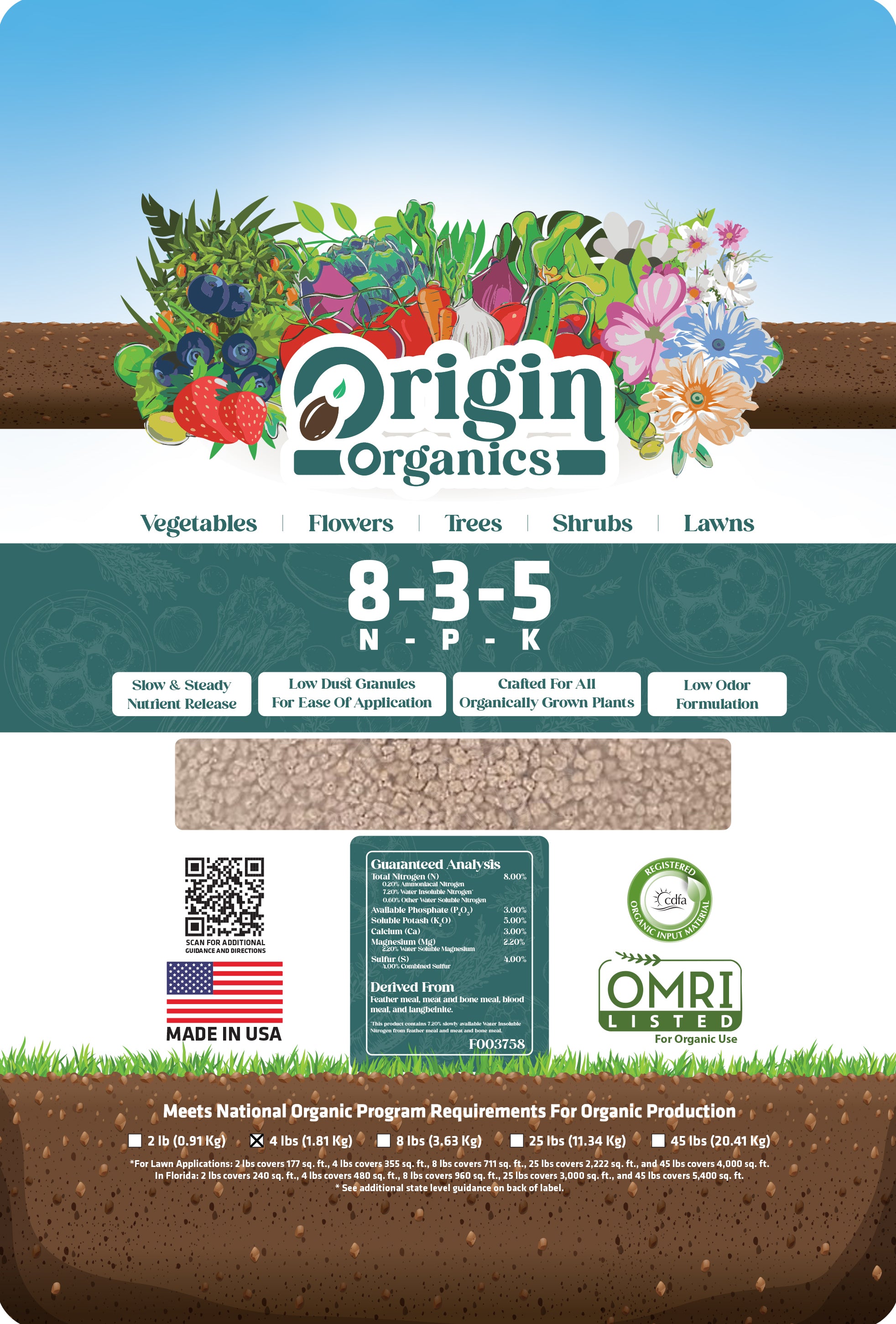 8-3-5 Organic All Purpose Fertilizer
